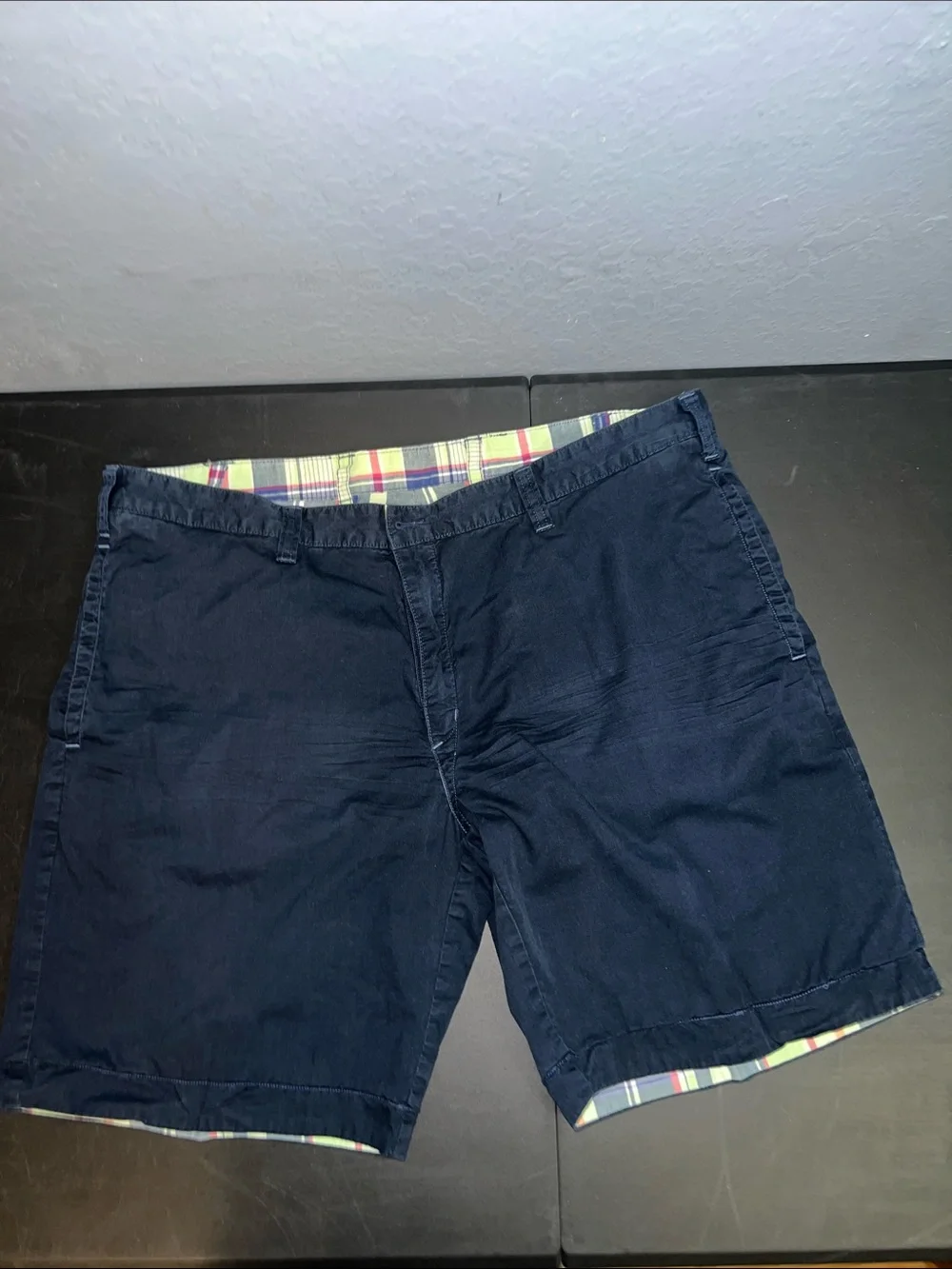 Polo by Ralph Lauren Reversible Plaid Shorts in Navy, Lime & Pink